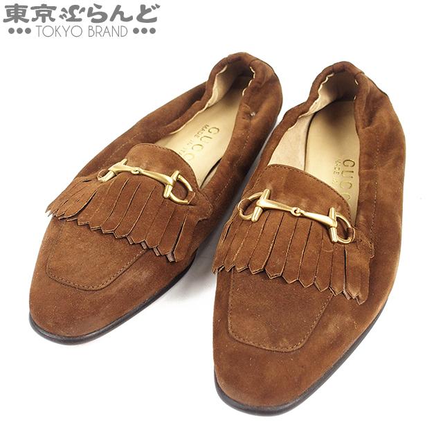 GUCCI ブラウン スエード モカシン