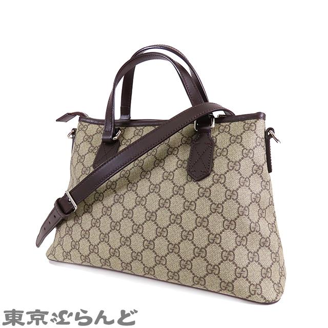 グッチ GUCCI GGスプリーム 2WAY トートバッグ 429019 ベージュxブラウン GGスプリームキャンバス ショルダーバッグ レディース  A 101670421