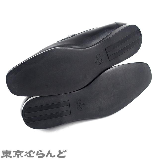 値下げ 美品 GUCCI グッチ ローファー genegumソール 黒 6.5 GUCCI グッチ インターロッキングG ローファー 181827 ブラック