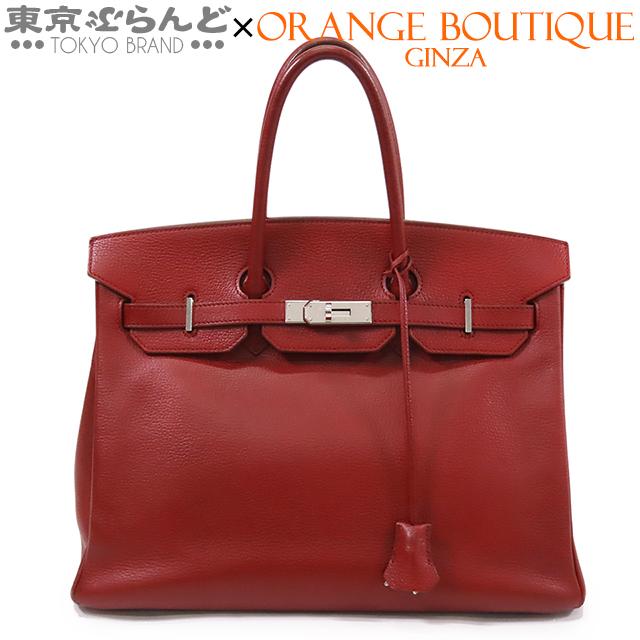 HERMES エルメス バーキン 35 □K刻印 赤 レッド シルバー金具 