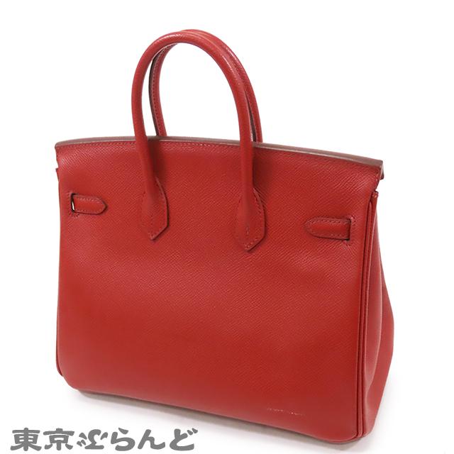 エルメス HERMES バーキン 25 □K刻印 ルージュガランス シルバー金具 