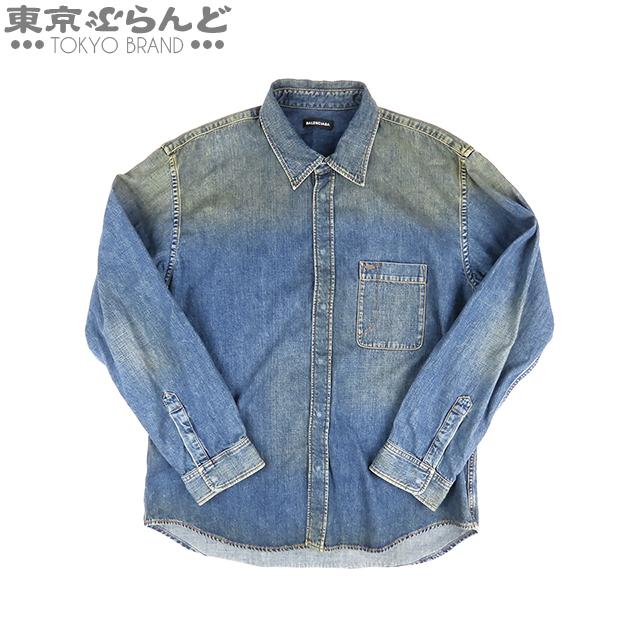 BALENCIAGA バレンシアガ デニムシャツ 長袖 583490 インディゴ BALENCIAGA バレンシアガ デニムシャツ 長袖 583490 インディゴ
