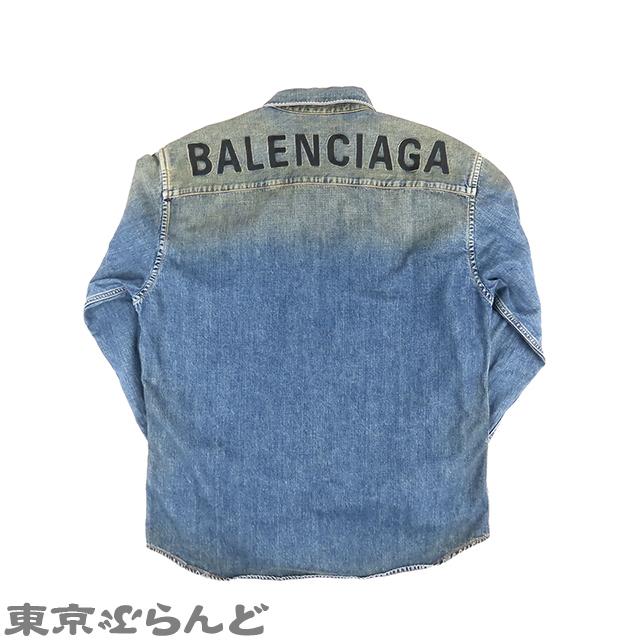 BALENCIAGA バレンシアガ デニムシャツ 長袖 583490 インディゴ BALENCIAGA バレンシアガ デニムシャツ 長袖 583490 インディゴ