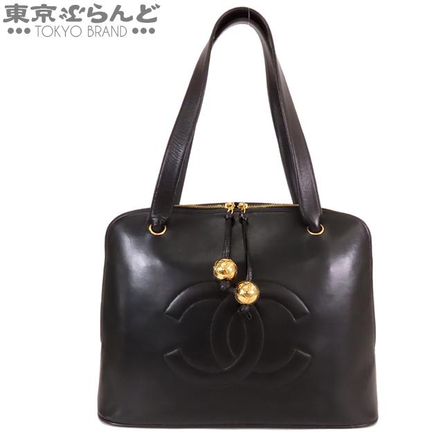 CHANEL ビッグココ　トートバッグ　シャネルノベルティ　ニット　ハンドバッグ CHANEL（シャネル） ビッグココ トートバッグ ブラック ゴールド金具