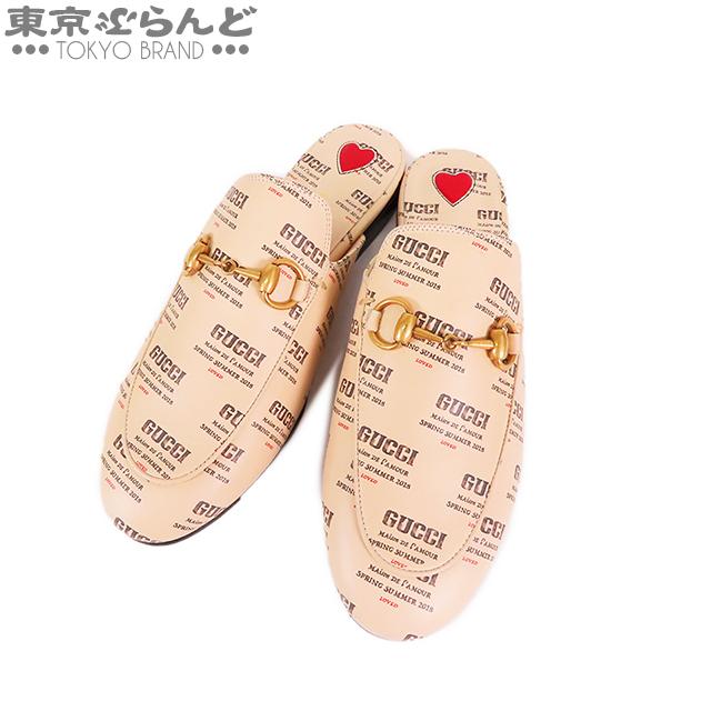 GUCCI（グッチ） プリンスタウン レザースリッパ 505511 ベージュ