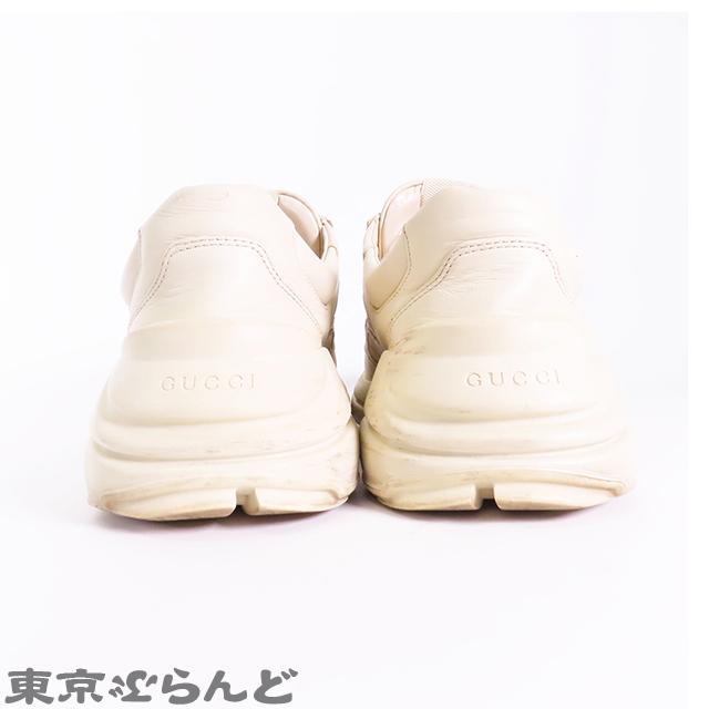 GUCCI グッチ ライトン ロゴ スニーカー 500877 ベージュ レザー GUCCI グッチ ライトン ロゴ スニーカー 500877 ベージュ レザー