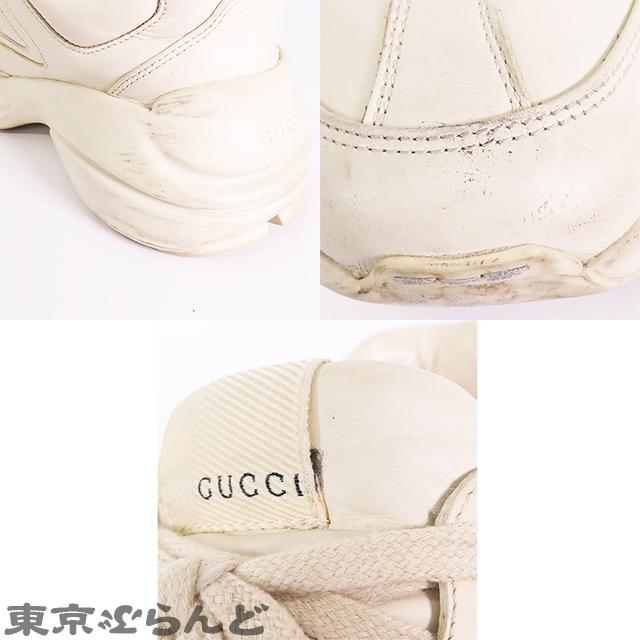 GUCCI グッチ ライトン ロゴ スニーカー 500877 ベージュ レザー GUCCI グッチ ライトン ロゴ スニーカー 500877 ベージュ レザー