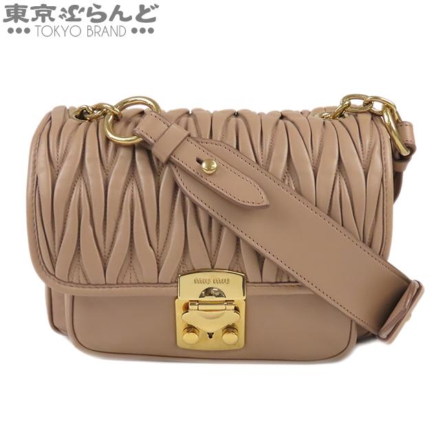 miu miu（ミュウミュウ） MIUMIU 5BD161 ピンクベージュ レザー