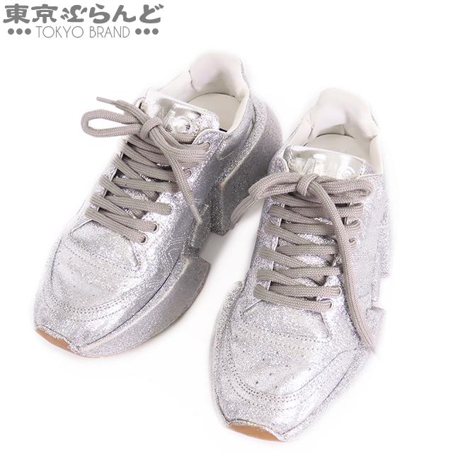 エムエムシックス MM6 オーバーソール スニーカー S59WS0096 シルバー 