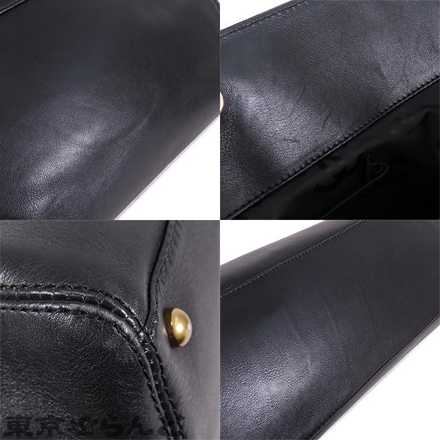 CHANEL ブラックレザーショルダーバッグ CHANEL（シャネル） ココマーク 2WAY トートバッグ ブラック ゴールド