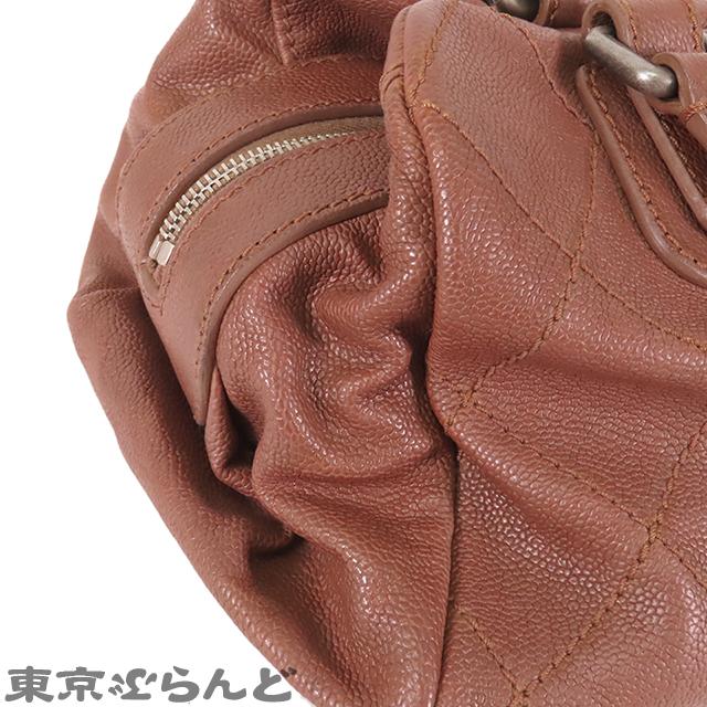 CHANEL シャネル ワイルドステッチ ミニボストンバッグ ブラウン CHANEL シャネル ワイルドステッチ ミニボストンバッグ ブラウン