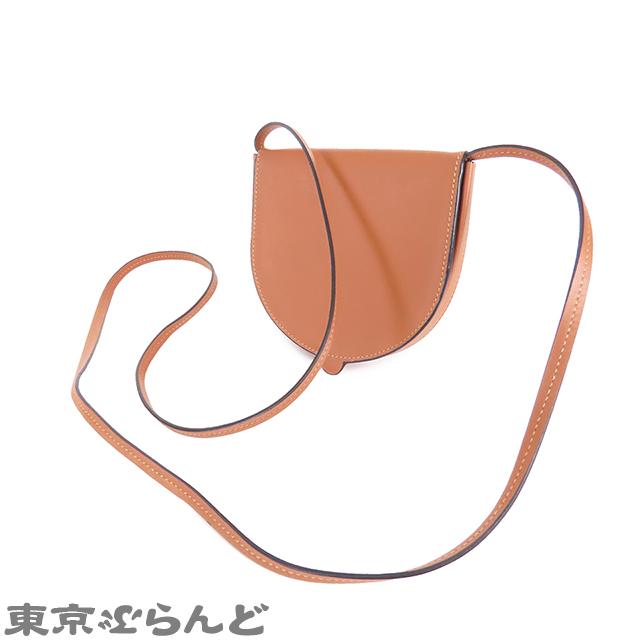 ロエベ LOEWE ヒールポーチ スモール C661T14X09 タン レザー 