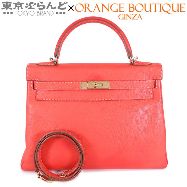 エルメス HERMES キャンディ ケリー 32 P刻印 ローズジャイプール 茶 ゴールド エプソン 2WAY ハンドバッグ 内縫 ショルダー
