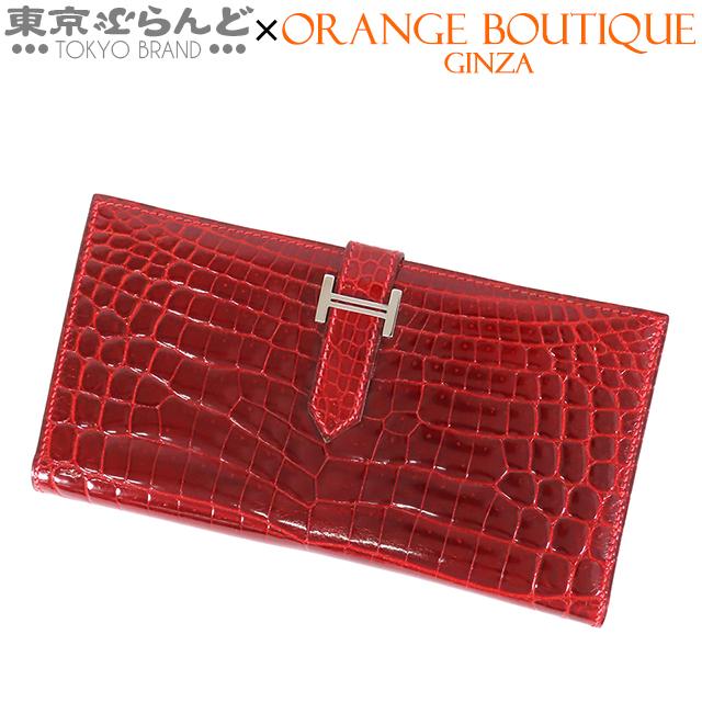 HERMES（エルメス） ベアン 二つ折り財布 □C刻印 ルージュアッシュ 