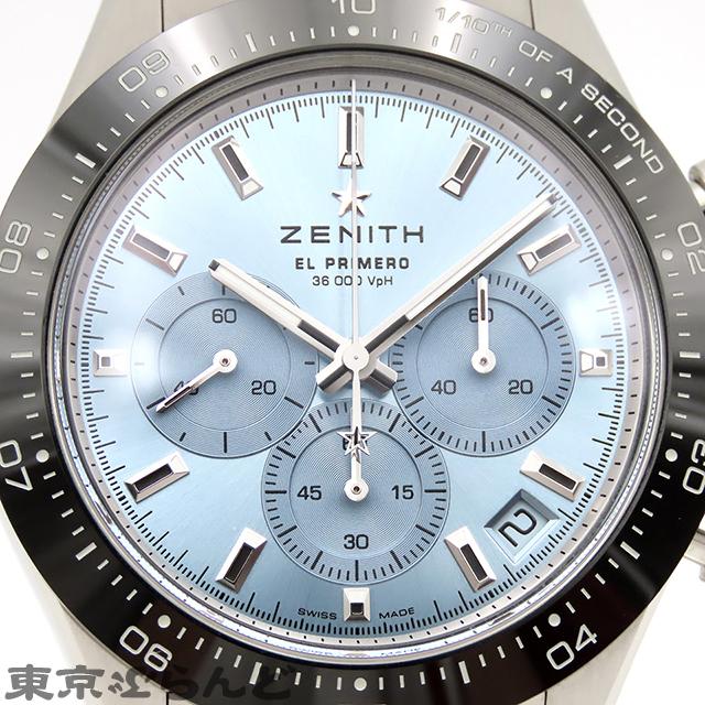 3年保証 ゼニス ZENITH クロノマスタースポーツ 250本限定 03.3105.3600/52.M3100 アクアブルー SS エルプリメロ アイスブルー 腕時計 メンズ 自動巻 101682405｜tokyobrand｜05