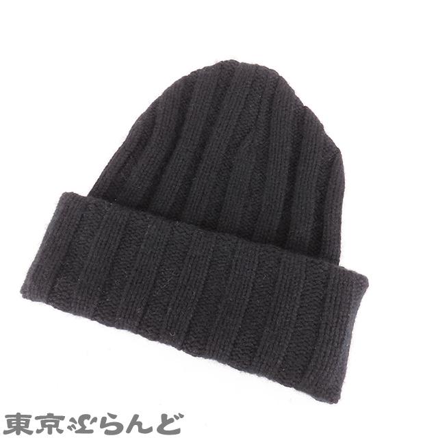 CHANEL シャネル ニット帽子 スポーツライン 黒 ブラック CHANEL シャネル ニット帽子 スポーツライン 黒 ブラック