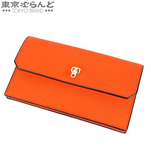 Valextra 長財布 オレンジ ラウンドジップ 12カード – Valextra