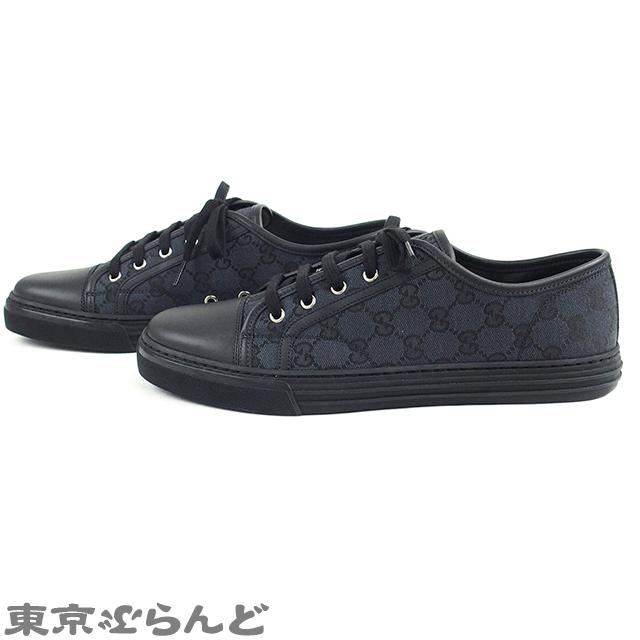 GUCCI グッチ GGキャンバス スニーカー 426189 ブラック レザー GUCCI グッチ GGキャンバス スニーカー 426189 ブラック レザー