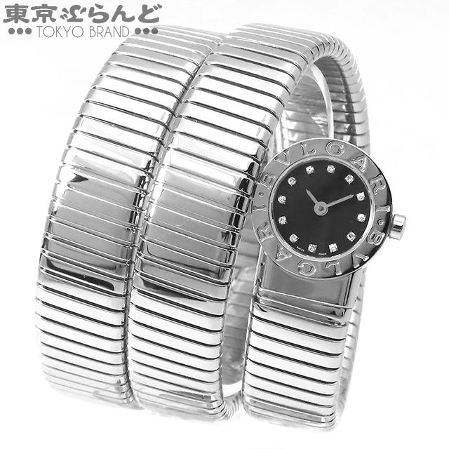 稼働 美品 BVLGARI トゥボガス 腕時計 デイト 黒文字盤 3951 BVLGARI 