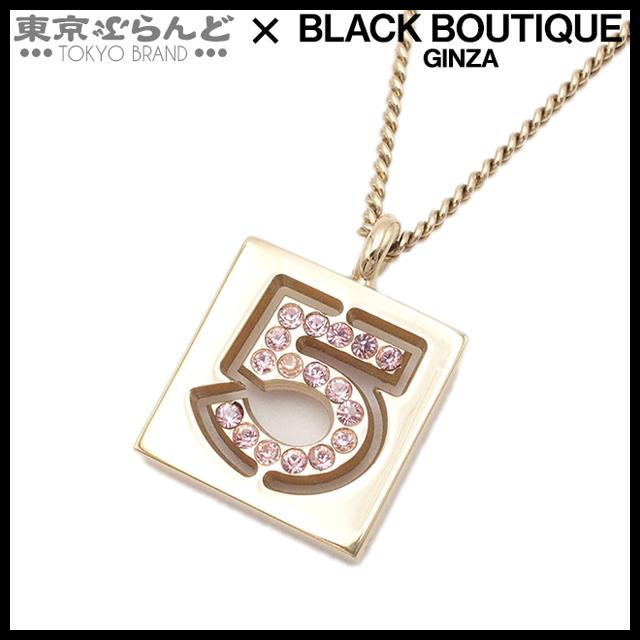 CHANEL（シャネル） ラインストーン ネックレス No.5 ゴールドxピンク