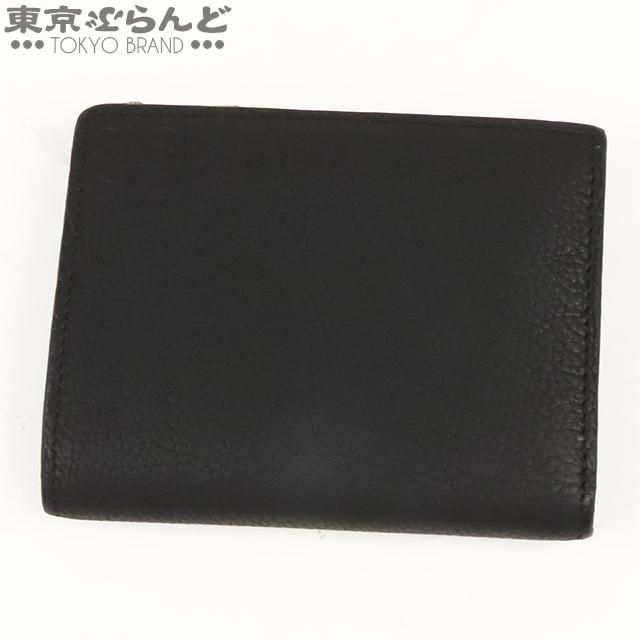 LOEWE ロエベ スリム コンパクト ウォレット C660W73X01 ブラック  