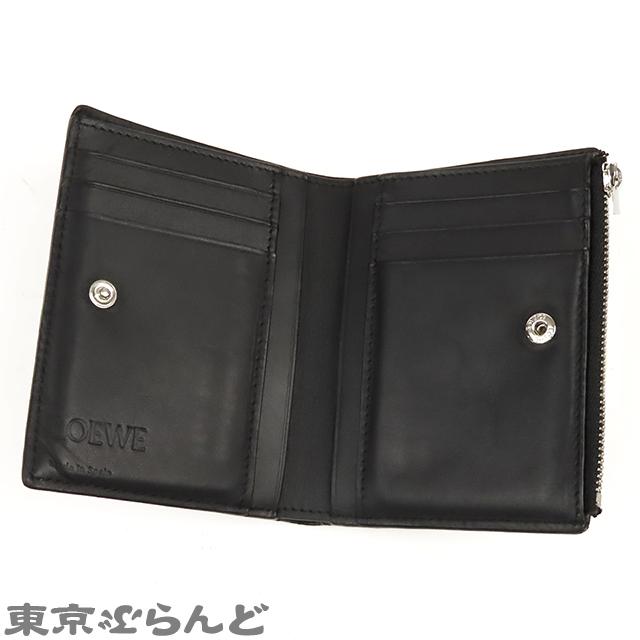 LOEWE ロエベ スリム コンパクト ウォレット C660W73X01 ブラック  