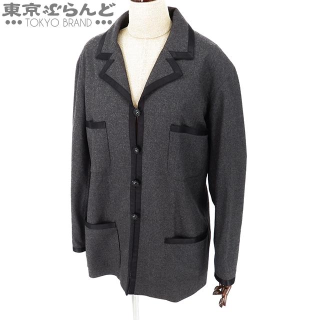 CHANEL シャネル ジャケット P09139V05826 グレーxブラック ウール 97A  