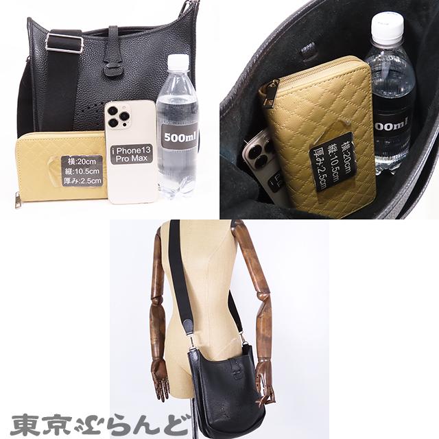 HERMES（エルメス） エヴリン 3 PM □P刻印 黒 ブラック シルバー金具 