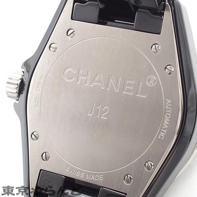 シャネル CHANEL J12 12Pダイヤモンド H1626 ブラック セラミック ダイヤモンド SS 腕時計 メンズ 自動巻 仕上済 101692808｜tokyobrand｜04