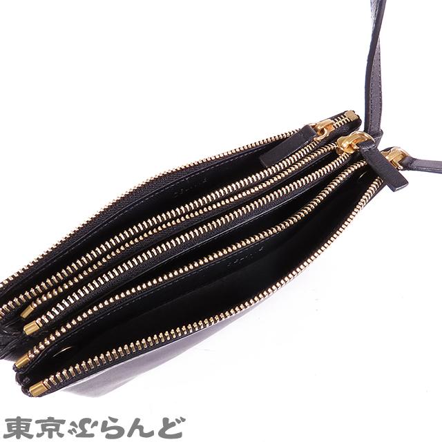 CELINE（セリーヌ） トリオ スモール 165113 ブラック ゴールド金具