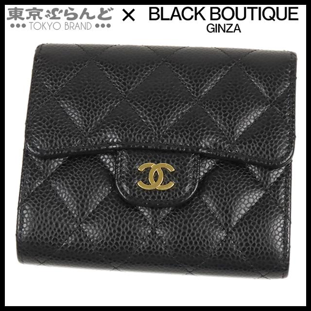 CHANEL シャネル マトラッセ コンパクトウォレット ブラック CHANEL シャネル マトラッセ コンパクトウォレット ブラック
