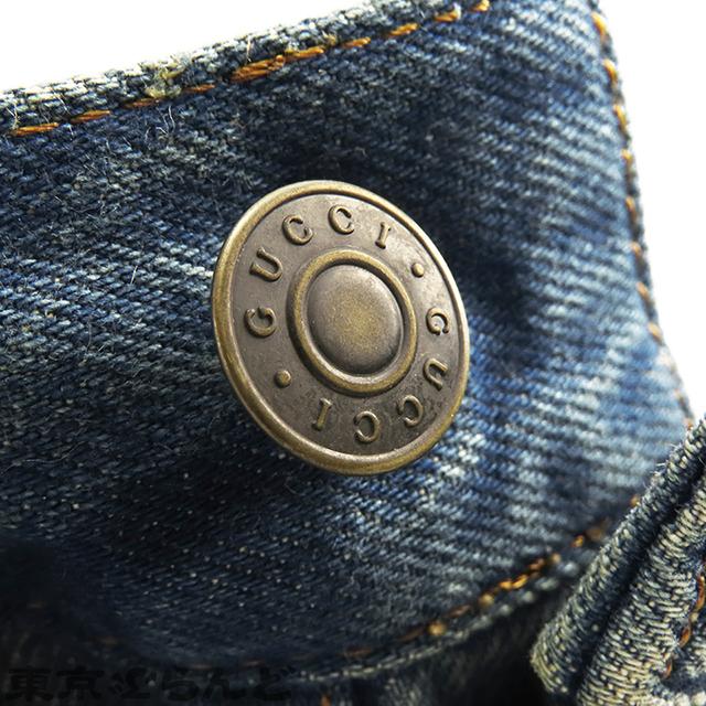 GUCCI グッチ シンボルズ テーパード デニムパンツ 408637-XD836 GUCCI グッチ シンボルズ テーパード デニムパンツ 408637-XD836