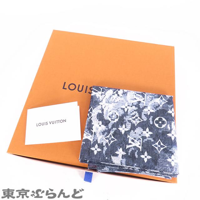 ルイヴィトン LOUIS VUITTON マスク&バンダナ セット MP2886 ネイビー コットン モノグラム タペストリー ファッション雑貨  メンズ 101695502