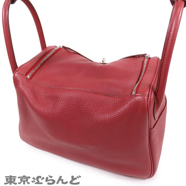 HERMES エルメス リンディ 30 T刻印 赤 ルビー シルバー金具