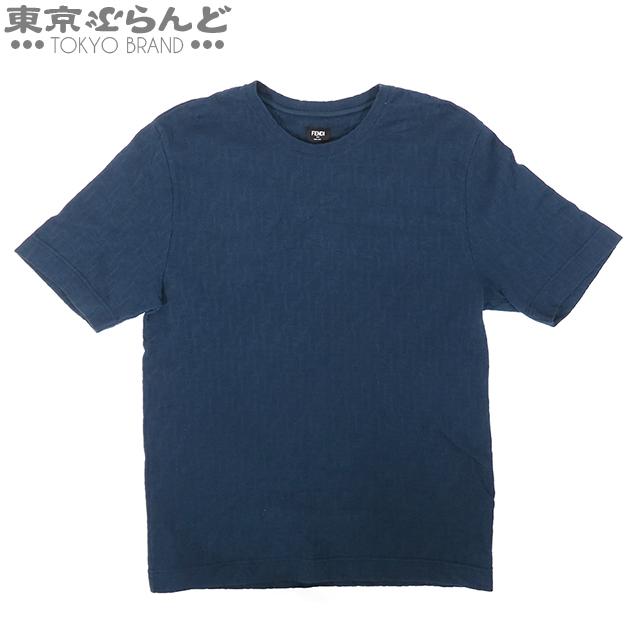 FENDI / Tシャツ/L/コットン/NVY/FY0936 AN1T// FENDI フェンディ トップス FY0936 AN1T ネイビー コットン FFロゴ XL