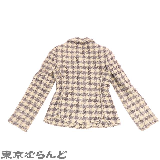 シャネル CHANEL ココマークボタン ツイード ジャケット アイボリーx 