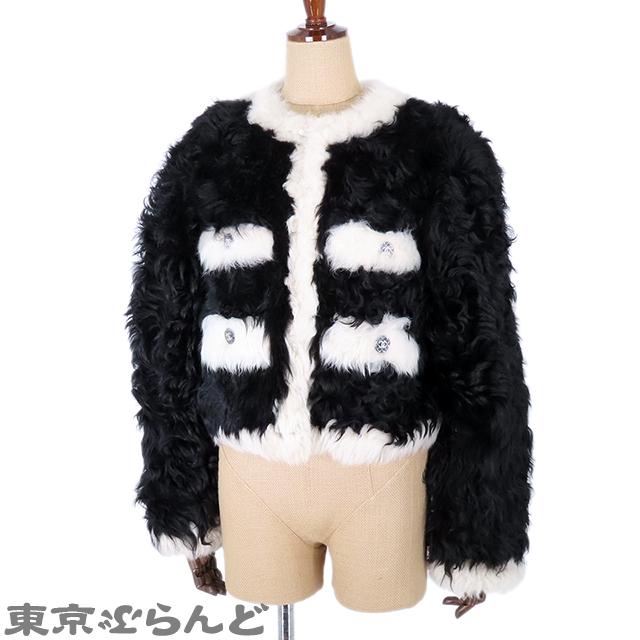 CHANEL シャネル ファージャケット 2021年AW P71634 ブラックx CHANEL シャネル ファージャケット 2021年AW P71634 ブラックx