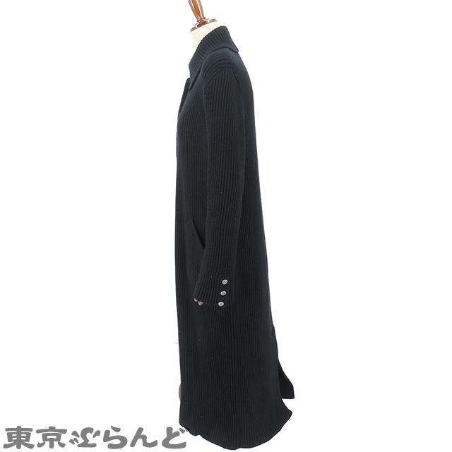 シャネル CHANEL ロングコート ニット P60085K07837 ブラック ウール 