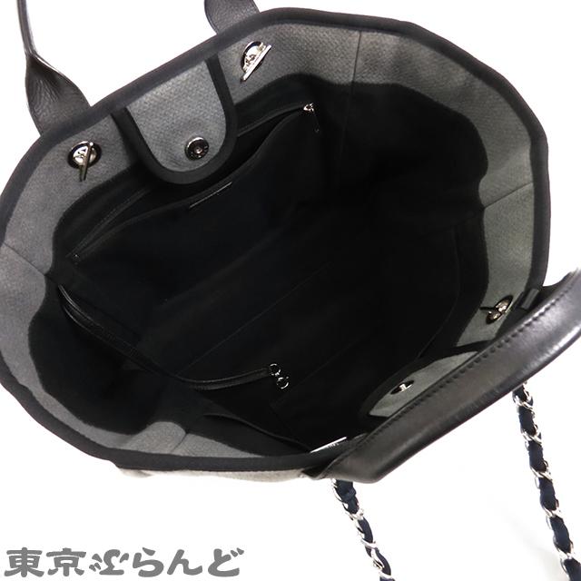 CHANEL（シャネル） ドーヴィル GM A66941 グレー シルバー金具 レザー