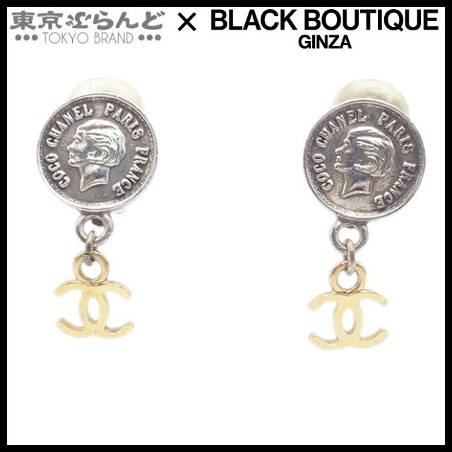 シャネル CHANEL ココマーク メダリオン イヤリング シルバーx 