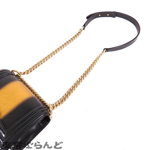 CHANEL シャネル ボーイシャネル チェーンショルダーバッグ ブラックx 