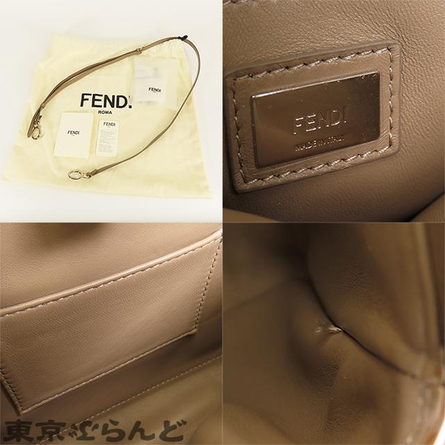 FENDI（フェンディ） ピーカブー ミニ グレージュ SV金具 レザー 2WAY