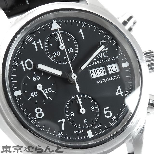 3年保証 IWC メカニカル フリーガー クロノグラフ IW370603 ブラック SS レザー デイデイト パイロットウォッチ 腕時計 メンズ 自動巻 101698978｜tokyobrand｜05