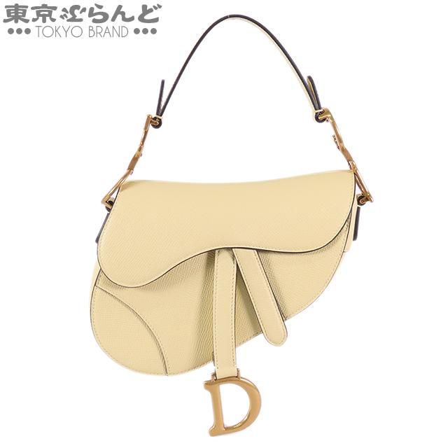 ディオール Dior サドルバッグ M0447CBAA ペールイエロー レザー