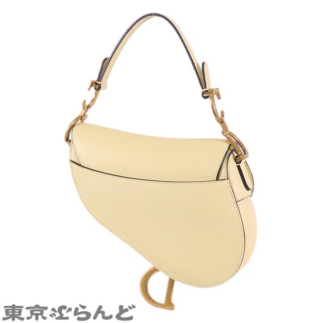 ディオール Dior サドルバッグ M0447CBAA ペールイエロー レザー