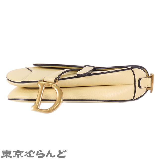ディオール Dior サドルバッグ M0447CBAA ペールイエロー レザー