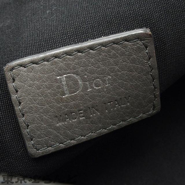 ディオール Dior アトリエ ローラーバッグ グレー レザー ショルダー