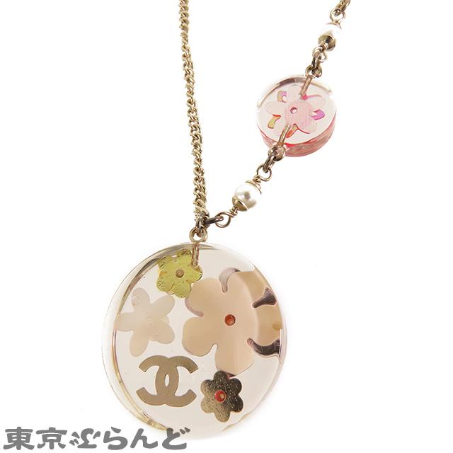 CHANEL（シャネル） フラワー ネックレス 16C シャンパンゴールドx