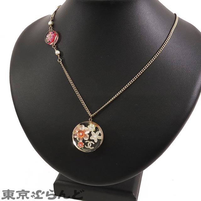 CHANEL（シャネル） フラワー ネックレス 16C シャンパンゴールドx