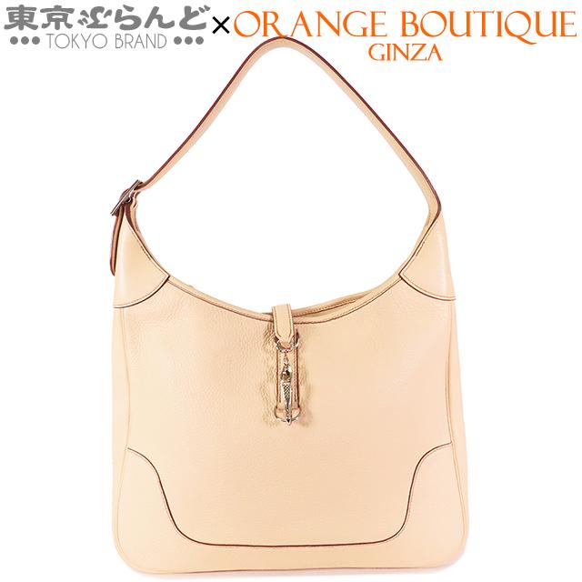 エルメス HERMES トリム2 31 □E刻印 ベージュ シルバー金具 トリヨン 